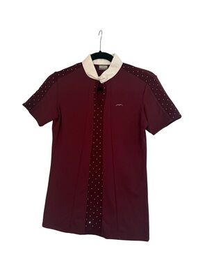 ANIMO Burgundy Short-Sleeve Show Shirt